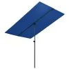 VidaXL Parasol Met Aluminium Paal 180x130 Cm Azuurblauw
