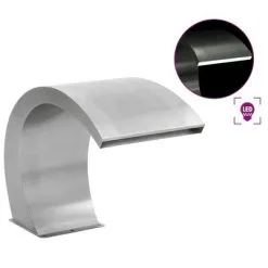 VidaXL Zwembadfontein Met LED's 30x60x45 Cm Roestvrij Staal