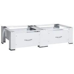 VidaXL Wasmachine- En Drogerverhoger Dubbel Met Lades Wit