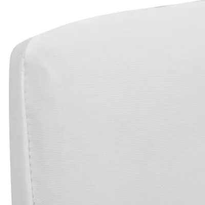 VidaXL 6 St Stoelhoezen Recht Stretch Wit - Afbeelding 2
