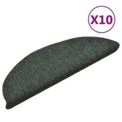VidaXL Trapmatten Zelfklevend 10 St 56x17x3 Cm Naaldvilt Groen