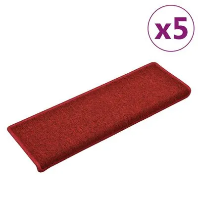 VidaXL Trapmatten 5 St 65x25 Cm Rood