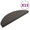 VidaXL Trapmatten 15 St 56x20 Cm Antracietkleurig