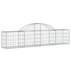 VidaXL Schanskorf Gewelfd 200x30x40/60 Cm Gegalvaniseerd Ijzer