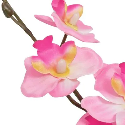 VidaXL Kunst Orchidee Plant Met Pot 30 Cm Roze - Afbeelding 2
