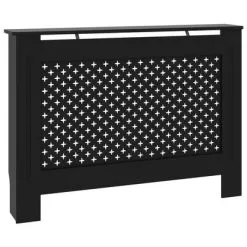 VidaXL Radiatorombouw 112x19x81 Cm MDF Zwart