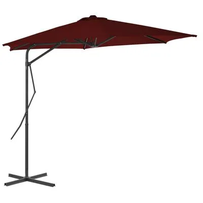VidaXL Parasol Met Stalen Paal 300x230 Cm Bordeauxrood - Afbeelding 2