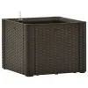 VidaXL Plantenbak Hoog Met Zelfbewateringssysteem 43x43x33 Cm Mokka