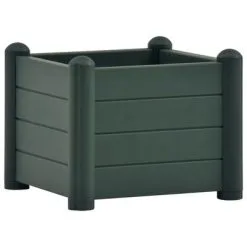 VidaXL Plantenbak Verhoogd 43x43x35 Cm PP Groen
