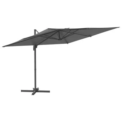 VidaXL Zweefparasol Met Aluminium Paal 400x300 Cm Antracietkleurig