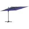 VidaXL Zweefparasol Met LED-verlichting 400x300 Cm Azuurblauw