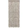 VidaXL Vliegengordijn 56x185 Cm Chenille Taupe En Wit