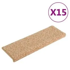VidaXL Trapmatten 15 St 65x25 Cm Goudkleurig