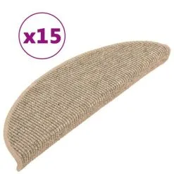 VidaXL Trapmatten Zelfklevend 15 St 56x20 Cm Donkerbeige