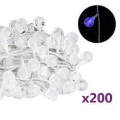 VidaXL Lichtsnoer Met 200 LED's 8 Functies Blauw 20 M
