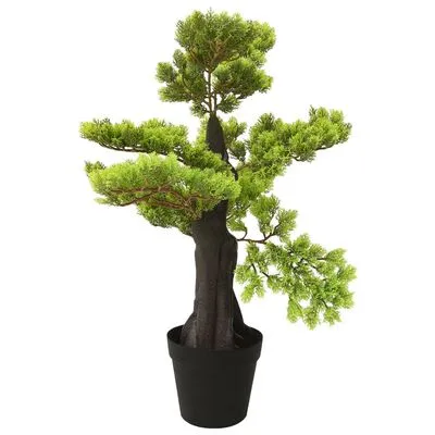 VidaXL Kunstplant Met Pot Cipres Bonsai 60 Cm Groen - Afbeelding 2