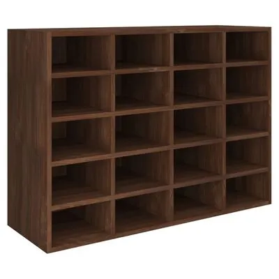 VidaXL Schoenenrek 92x30x67,5 Cm Bewerkt Hout Bruineikenkleurig