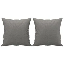 VidaXL Sierkussens 2 St 40x40 Cm Stof Donkergrijs