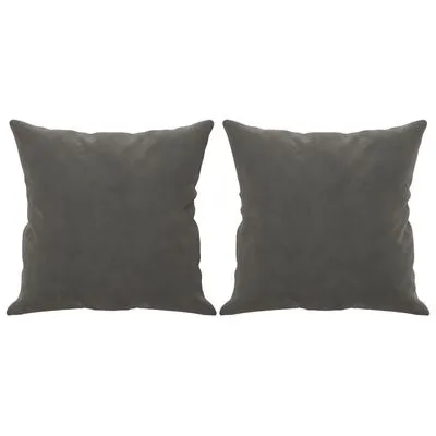 VidaXL Sierkussens 2 St 40x40 Cm Fluweel Donkergrijs