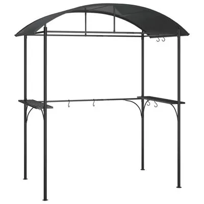 VidaXL Barbecuepaviljoen Met Zijplanken 220x115x230 Cm Staal Antraciet