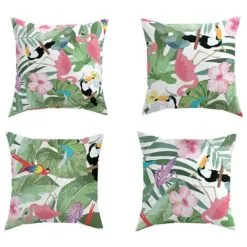 VidaXL Sierkussens 4 St 40x40 Cm Stof Meerkleurig
