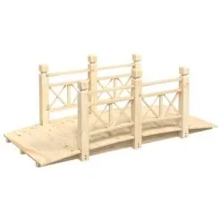 VidaXL Tuinbrug Met Leuningen 150x67x56 Cm Massief Vurenhout