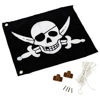 AXI Piratenvlag Zwart-wit 55x45 Cm A507.012.00 - Afbeelding 2