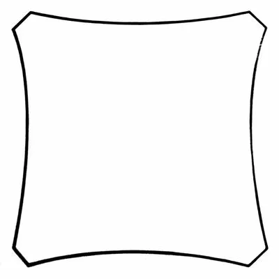 Perel Schaduwdoek Vierkant 5 X 5 M Cream - Afbeelding 2