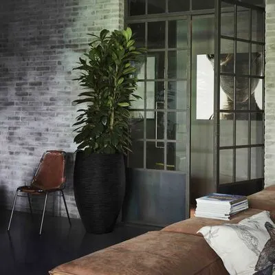 Capi Bloempot Nature Rib Elegant Deluxe 40x60 Cm Zwart KBLR1131 - Afbeelding 2