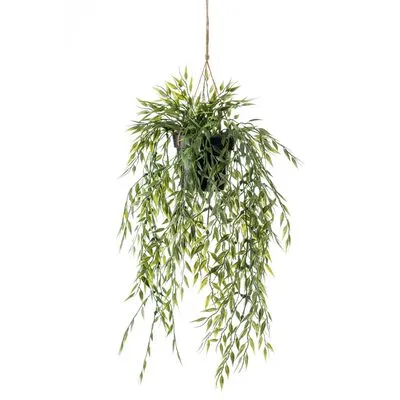 Emerald Kunstplant Hangend In Pot Bamboe 50 Cm - Afbeelding 2