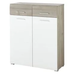 Germania Schoenenkast GW-Malou Wit En Eikenkleurig