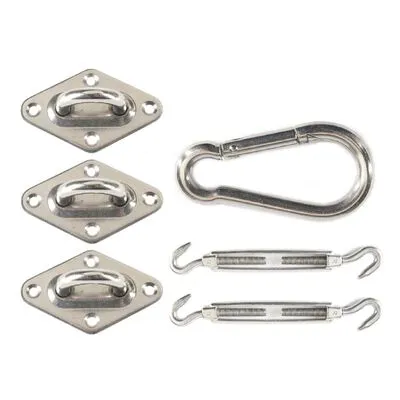 Livin' Outdoor Livin'outdoor Bevestigingsset Driehoekig Schaduwdoek Roestvrij Staal