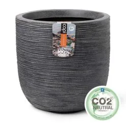 Capi Plantenbak Waste Rib 35x34 Cm Grijs