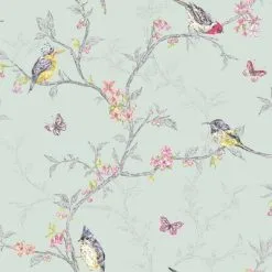 DUTCH WALLCOVERINGS Behang Phoebe Mintkleurig