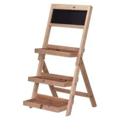 H&S Collection Plantenrek Met 3 Niveaus 39x17x76 Cm Hout