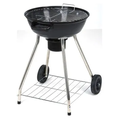 ProGarden Barbecuegrill Op Wielen 47 Cm Zwart - Afbeelding 2