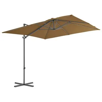 VidaXL Zweefparasol Met Stalen Paal 250x250 Cm Taupe - Afbeelding 2