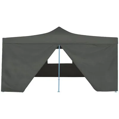 VidaXL Prieel Inklapbaar Met 4 Zijwanden 5x5 M Antraciet - Afbeelding 2