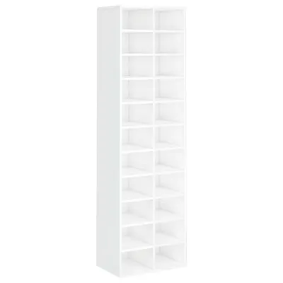 VidaXL Schoenenkast 54x34x183 Cm Spaanplaat Hoogglans Wit
