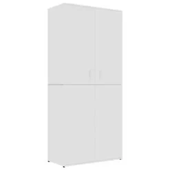 VidaXL Schoenenkast 80x39x178 Cm Bewerkt Hout Wit