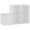 VidaXL Opbergkast 105x35,5x70 Cm Spaanplaat Hoogglans Wit