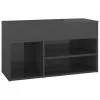 VidaXL Schoenenbank 80x30x45 Cm Spaanplaat Hoogglans Grijs