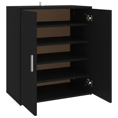 VidaXL Schoenenkast 60x35x70 Cm Spaanplaat Zwart