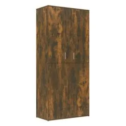 VidaXL Schoenenkast 80x39x178 Cm Bewerkt Hout Gerookt Eikenkleurig