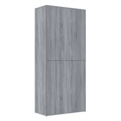 VidaXL Schoenenkast 80x39x178 Cm Bewerkt Hout Grijs Sonoma Eikenkleur