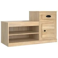 VidaXL Schoenenkast 100x42x60 Cm Bewerkt Hout Sonoma Eikenkleurig