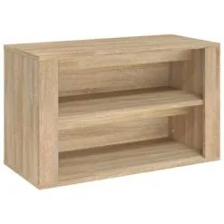 VidaXL Schoenenrek 75x35x45 Cm Bewerkt Hout Sonoma Eikenkleurig