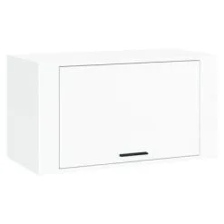 VidaXL Schoenenkast Wandgemonteerd 70x35x38 Cm Bewerkt Hout Wit