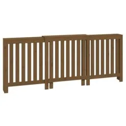 VidaXL Radiatorombouw 210x21x85 Cm Massief Grenenhout Honingbruin
