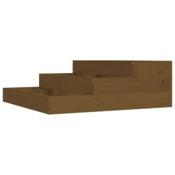 VidaXL Plantenbak 78x78x27 Cm Massief Grenenhout Honingbruin